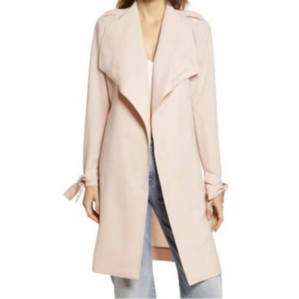 Halogen Drape Lapel Tie Waist Topper Coat Pink Smoke Women’s Size 3X NWT - Picture 2 of 9